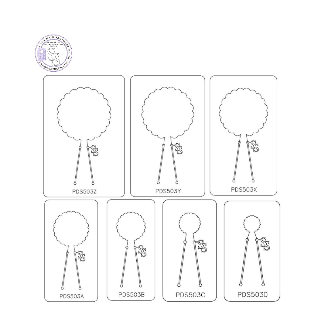 PANCAKE DIE PDS503 SHAPE 3 SCALLOP ROUND